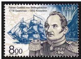 Estonia 2003 MNH Stamp Bellingshausen (discoverer Of The Antarctic), 225th Anniversary Of Birth  Mi 469 - Esploratori E Celebrità Polari