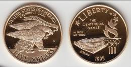 USA  - ETATS-UNIS *** $5 - FIVE - 5 DOLLARS 1995 ATLANTA - OLYMPIC STADIUM - PROOF - OR - GOLD *** ACHAT IMMEDIAT !!! - Non Classés