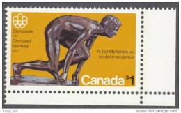 Canada Olympic Sprinter Sculpture 1976 Montreal Olympic MNH - Verano 1976: Montréal