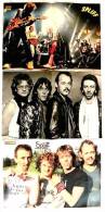 3 Kleine Poster  Musik-Gruppe Spliff - Rückseiten : Mr. Spock - Erika Hess - Oliver Tobias , Von Pop-Rocky / Bravo 1982 - Affiches & Posters