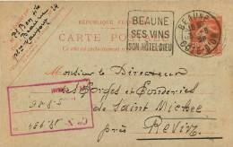 08 CARTE CORRESPONDANCE ENVOYEE AUX FORGES ET FONDERIES DE SAINT NICOLAS PRES REVIN - Revin