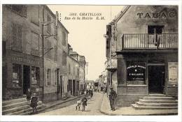Carte Postale Ancienne Chatillon - Rue De La Mairie - Bureau De Tabac - Châtillon