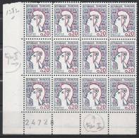 France N°1282 ** Neuf Type II  Bloc De 12 - Full Sheets