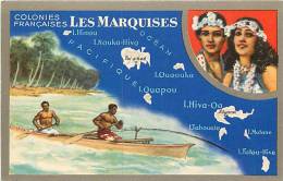 Oceanie- Ref 85- Les Marquises -edition Speciale Du Lion Noir -carte Bon Etat - - Polynésie Française