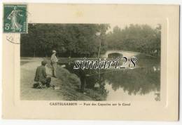 CASTELSARRASIN - PONT DES CAPUCINS SUR LE CANAL (PECHEURS) - Castelsarrasin