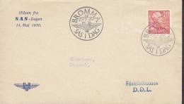 ## Sweden Hilsen Fra SAS - Dagen BROMMA 1950 Cover Brief - Storia Postale