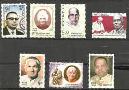 INDIA, 2005, Famous Indian Personalities,  Part 2,   7 Stamps,, MNH, (**) - Neufs