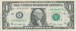 The United States Of America, One Dollar, Series 2009 L., Original, Banknote, Geldschein - Billetes De La Reserva Federal (1928-...)