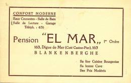 385/20 - Carte Publicitaire TP Cérès BXL 1935 - Pension El Mar , Digue De Mer à BLANKENBERGHE - 1932 Ceres Y Mercurio
