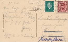386/20 - CANTONS DE L´ EST - Carte-Vue De MORESNET - MIXTE TP Képi + TP Allemagne AACHEN 1932 - 1931-1934 Chepi