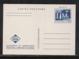 POLAND PC 1967 20TH ANNIV POLFA PHARMACEUTICAL COMPANY MINT PHARMACY CHEMISTRY - Pharmazie