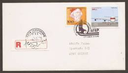 Portugal Lettre R Cachet Commemoratif Association Armée De L´ Air Aigle 1995 Air Force Association Eagle Event Pmk - Postal Logo & Postmarks