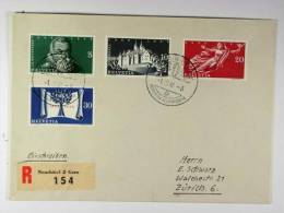 Switserland: Registered  Cover 1948, Mi 496-499 - Briefe U. Dokumente