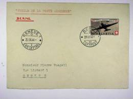 Switserland:  25 Jahre Luftpost 1944,   Mi 438 - Cartas & Documentos
