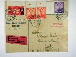 Switserland:  Frontside Of Cover 1937, Eilsendung, With Pro Patria 1936 - Covers & Documents