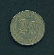 MALAYSIA  -  1968  20 Sen  Circulated As Scan - Malesia