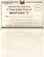 CARTE LETTRE N°2 - 6 VUES FORMAT CPSM BEDFORD (Angleterre-Bedfordshire) - - Bedford