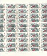 TCHECOSLOVAQUIE  Feuille De 50 Timbres  De  2 KCS  Oblitérés - Blocs-feuillets