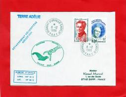 Pli De Terre Adélie Du 8/12/1988. ( (Travaux Sous Marins ) ( Détachement Hélicoptère ADELICOP XXVI. - Lettres & Documents