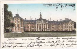 Münster Schloß Goldene Fenster Autograf Adel An Frau Von Bockum Dolffs 14.3.1903 Gelaufen Nach Soest Haus Sassendorf - Muenster