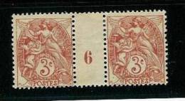 FRANCE TYPE  BLANC N° 109 *  MILLESIME 6 DE 1906 - Millésimes