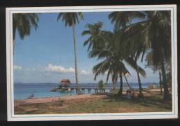 Malaysia Old Post Card 1990 The Jetty Of Pulau Kapas Marang Trengganu - Malaysia