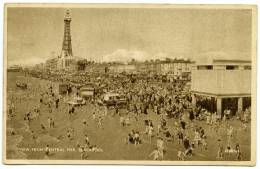 BLACKPOOL : VIEW FROM CENTRAL PIER / ADDRESS - SHEFFIELD, GREGG HOUSE ROAD - Blackpool