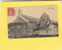 CPA - 15 - YDES - 1. L'église - Cachet Ambulant  Aurillac à Eygurande - Saint-Mamet-la-Salvetat