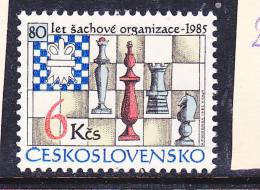TCHÉCOSLOVAQUIE N° 2626 6K MULTICOLORE 80E ANNIVERSAIRE DE LA FÉDÉRA TSCHEQUE D'ECHECS NEUF SANS CHARNIERETION - Unused Stamps