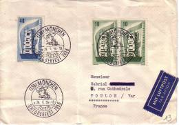 ALLEMAGNE.TIMBRE EUROPA.CACHET MUNICH.MUNCHEN.DEVANT D'ENVELOPPE. - 1959