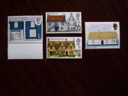 GB 1970  BRITISH RURAL ARCHITECTURE Issue 11th.February MNH Full Set Four Stamps To 1s6d. - Unused Stamps