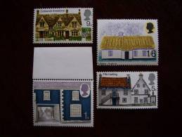 GB 1970  BRITISH RURAL ARCHITECTURE Issue 11th.February MNH Full Set Four Stamps To 1s6d. - Unused Stamps