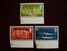 GB 1970 NINTH BRITISH COMMONWEALTH GAMES Issue 15th.July  MNH Full Set Three Stamps To 1s9d. - Unused Stamps