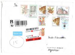 2012 Registered Cover From Chec Republic To Argentina - Covers & Documents