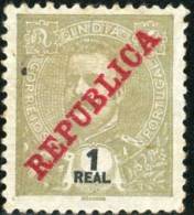 INDIA PORTOGHESE, COLONIA PORTOGHESE, PORTUGUESE COLONY, RE CARLOS, 1911, NUOVO (MLH*), Scott 244 - Portuguese India