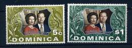 S	Dominique ** N° 346/347 - Noces D'argent De La Reine Elizabeth II - Dominica (1978-...)