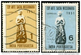 INDIA PORTOGHESE, COLONIA PORTOGHESE, PORTUGUESE COLONY, 1953, FRANCOBOLLI USATI, Afinsa 431,433 - Portuguese India