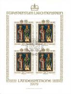 Liechtenstein - Bogen Von Vier Marken / Bloc De Quatre - Landespatrone 1979 - Zumstein No 672 - Oblitérés