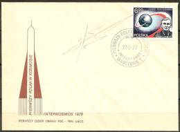 Space. Poland 1978. Intercosmosprogramme. Michel 2564 FDC Signed By Cosmonaut M.Hermazewski. - Europe