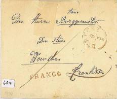 VOORLOPER FRANCO BRIEFOMSLAG Uit 1841 Van UTRECHT Aan De BURGEMEESTER Van WOERDEN  (6841) - ...-1852 Prephilately