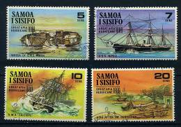 S	Samoa Ob. N° 262 à 265 - Violent Ouragan à Apia En 1889 - Samoa (Staat)