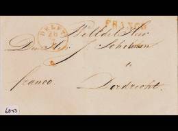 VOORLOPER BRIEFOMSLAG Uit 1843 Van DELFT Naar DORDRECHT  (6843) - ...-1852 Prephilately