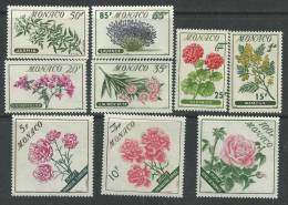 Monaco N° 514 / 22  XX  Fleurs La Série Des 9 Valeurs Sans Charnière TB - Nuevos