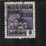 OCCUPAZIONE FIUME 1945 L. 4 SU 1 TIMBRATO - Ocu. Yugoslava: Fiume