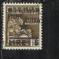 OCCUPAZIONE FIUME 1945 L. 6 SU 1 TIMBRATO - Ocu. Yugoslava: Fiume