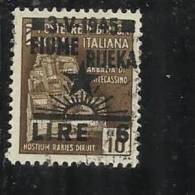 OCCUPAZIONE FIUME 1945 L. 6 SU 1 TIMBRATO - Yugoslavian Occ.: Fiume