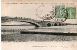 30.......GARD....PONT ST ESPRIT....CRUE DU RHONE DE 1910....... ECRITE . . . ‹(•¿• )› - Pont-Saint-Esprit