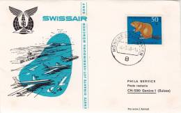 GENEVE  /  MUNCHEN   - Cover _ Lettera - SWISSAIR - Erst- U. Sonderflugbriefe