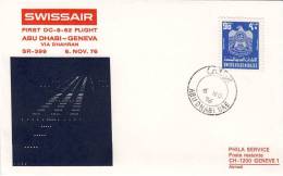 ABU DHABI /  GENEVE  -  Cover _ Lettera   _  SWISSAIR - Abu Dhabi