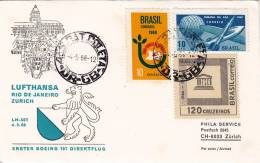 RIO DE JANEIRO /  ZURICH  -  Cover _ Lettera   _  SWISSAIR - Airmail